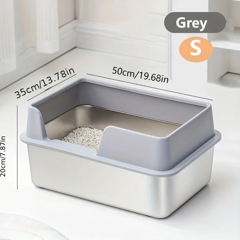 Extra Large Stainless Steel Cat Litter Box
