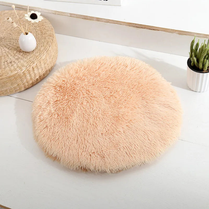 Soft Plush Round Cat Bed Mat