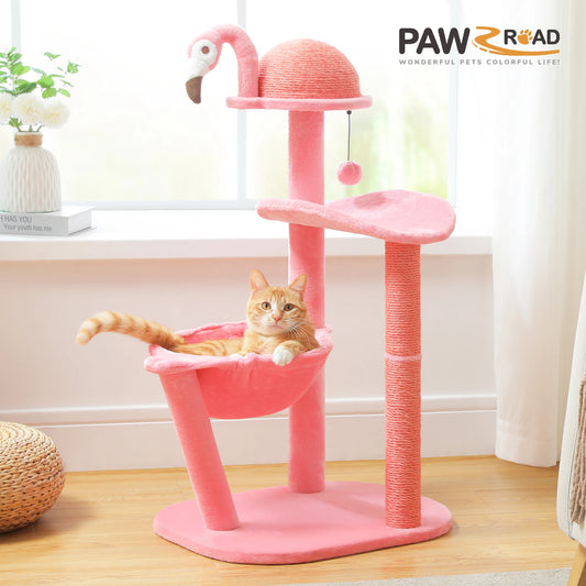 Cute Cat Tree Flamingo Pink Cat Tower