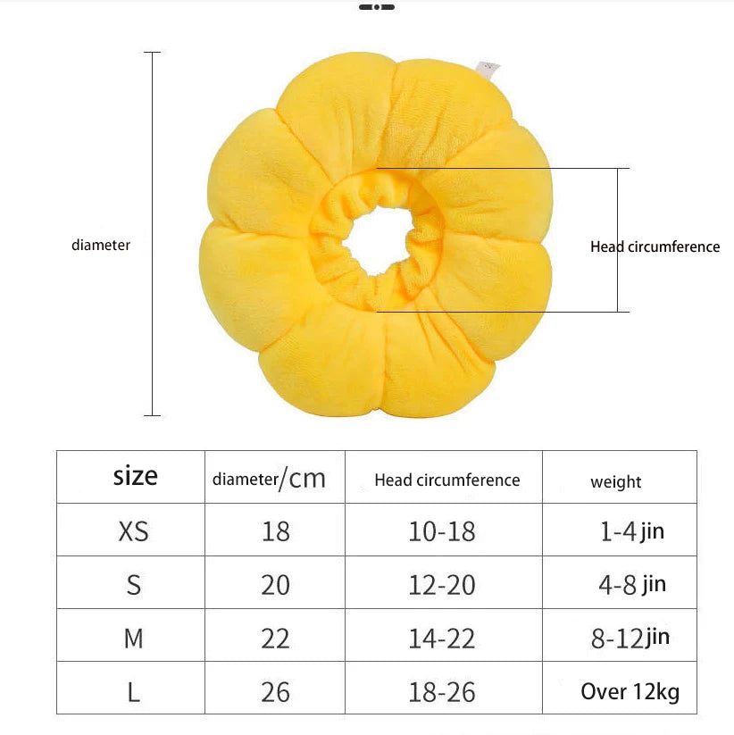 Sunflower Soft Plush Collar