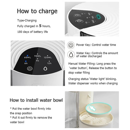 3L Wireless Automatic Pet Water Fountain