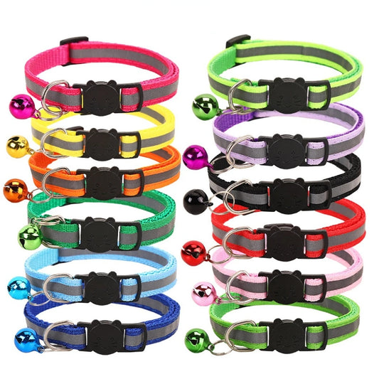 12 Colors Cats Bells Collars