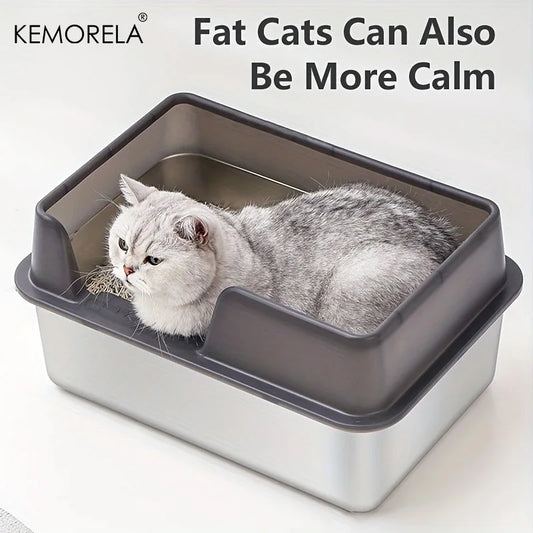 Extra Large Stainless Steel Cat Litter Box