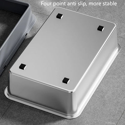 Large stainless steel cat litter box