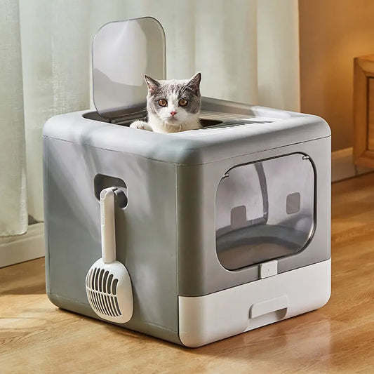 Cat Litter Box with Scoop and Tray Sifting